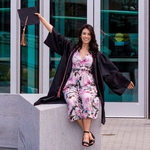 Anthropologie Colorful Floral Ankle Length Formal Jumpsuit Wide Leg